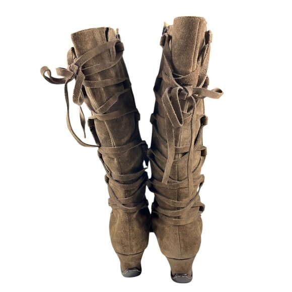 Sofft Modena III Brown Suede Leather Upper Knee High Boots Size 7 M Cowgirl - Picture 3 of 16